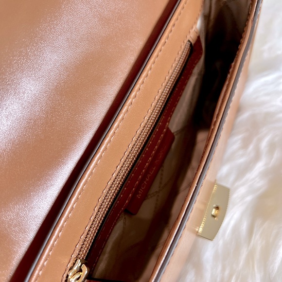 New MICHAEL KORS Bradshaw Small Woven Shoulder handBag Brown, purse, bag - Picture 10 of 13